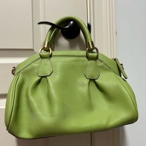 Green Brahmin Leather Handbag